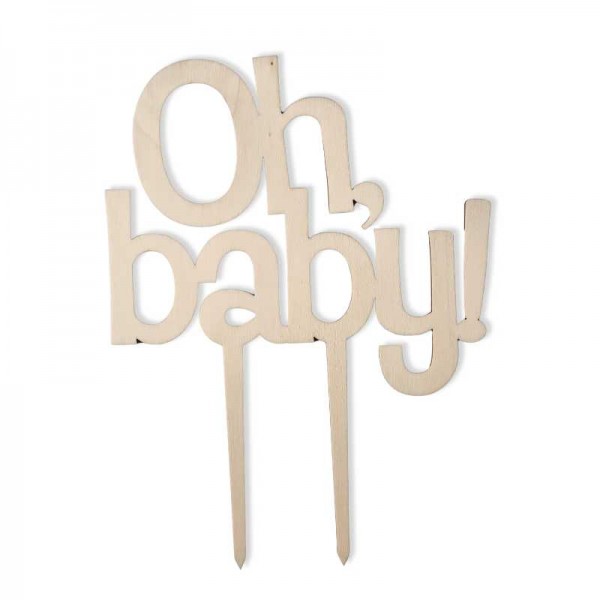 Leseni napis za torto Oh, baby!